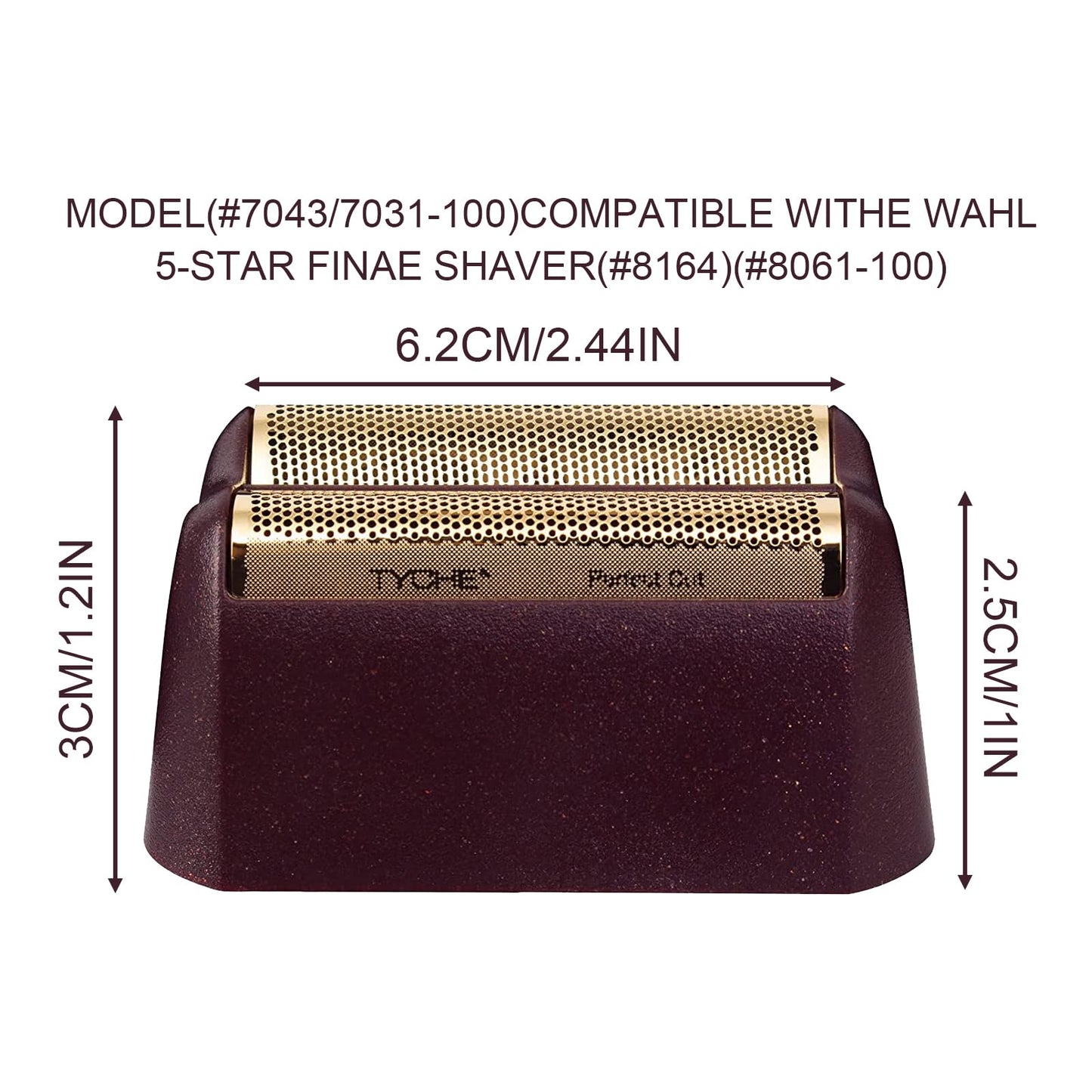 4 Pack Professional 5 Star Series Finale Shaver Replacement Foil and Cutter Bar Assembly Compatible with wahl Shaver Foil 7031-100, 7043-100 Super Close Shaving Replacement Heads (7031-4PCS)