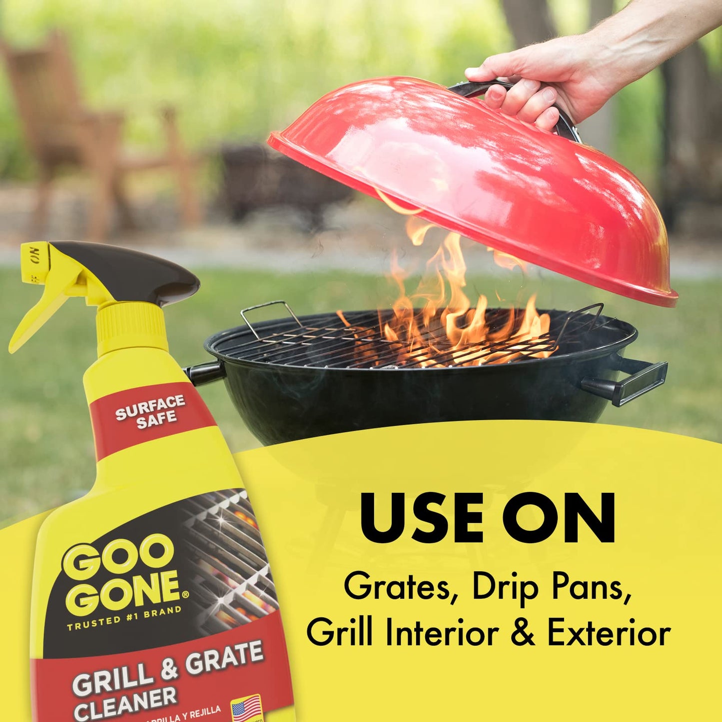Goo Gone Grill & Grate Cleaner - Cleans Cooking Grates & Racks - 24 Fl. Oz.