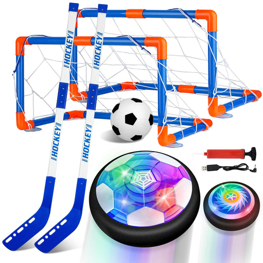 MewVeer Hockey Soccer Ball Set Boys Toys for 3+ Year Old Kids - Indoor & Outdoor Game with 2 Goals - Perfect Hockey and Soccer Ball Sports Gifts