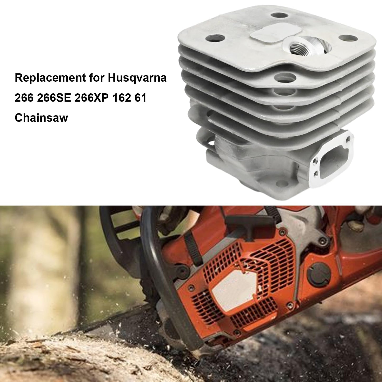 SYOWADA 52mm Cylinder Piston Kit Replacement for Husqvarna 266 266XP 266SE 61 Big bore Chainsaw, Replace 503517502