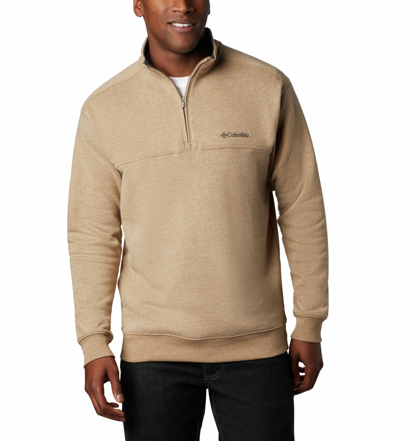 Columbia Men's Hart Mountain II Half Zip, Delta Heather, Small