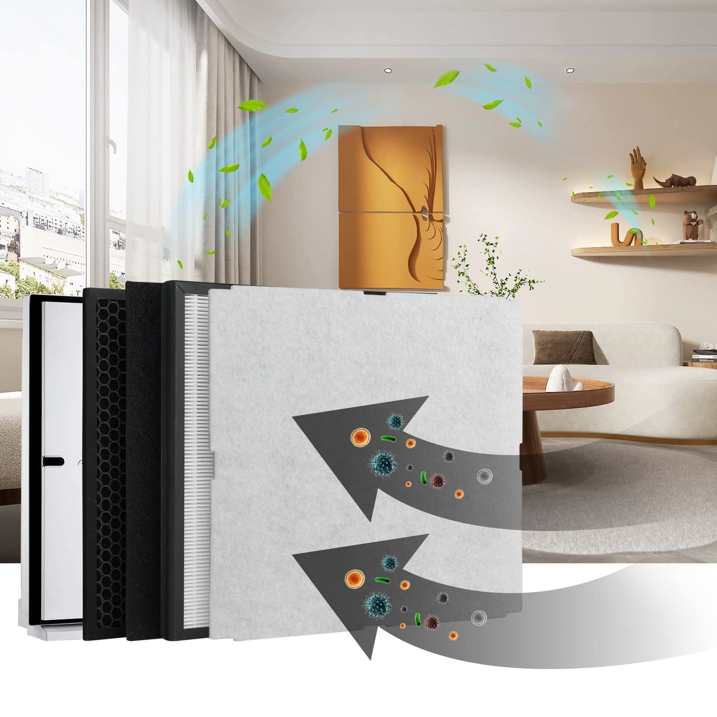 CPGSY MinusA2 Filter Replacement Kit, Compatible with Rabbit Air MinusA2 Purifier, SPA-700A, SPA-780A/N-Odor Remover Filters.