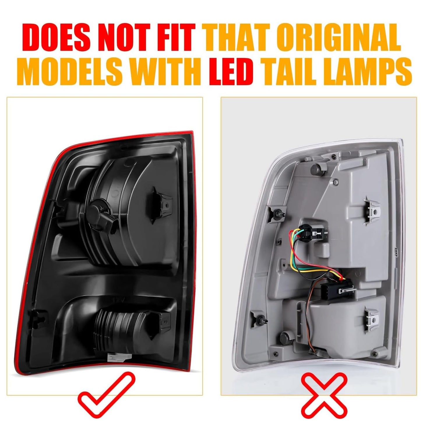 NVEEUS Left Driver Side Tail Light Assembly Compatible With 2009-2018 Dodge Ram 1500 and 2010-2018 Dodge Ram 2500 3500 with Bulb Inside Replaces CH2818124