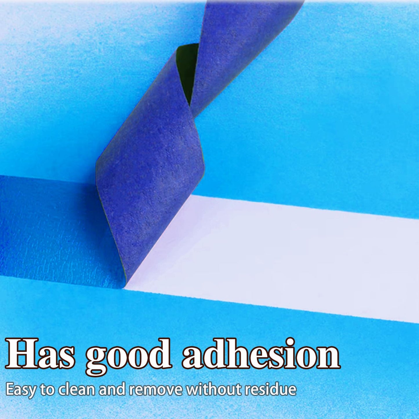 Blue Painters Tape, 10 Packs Painter Tape for General Purpose Use, UV Anti Residue Free, Wall Painting Masking with Sharp Lines for Painting Job, 50mm X 50m X 10 Rolls, 500m in Total.