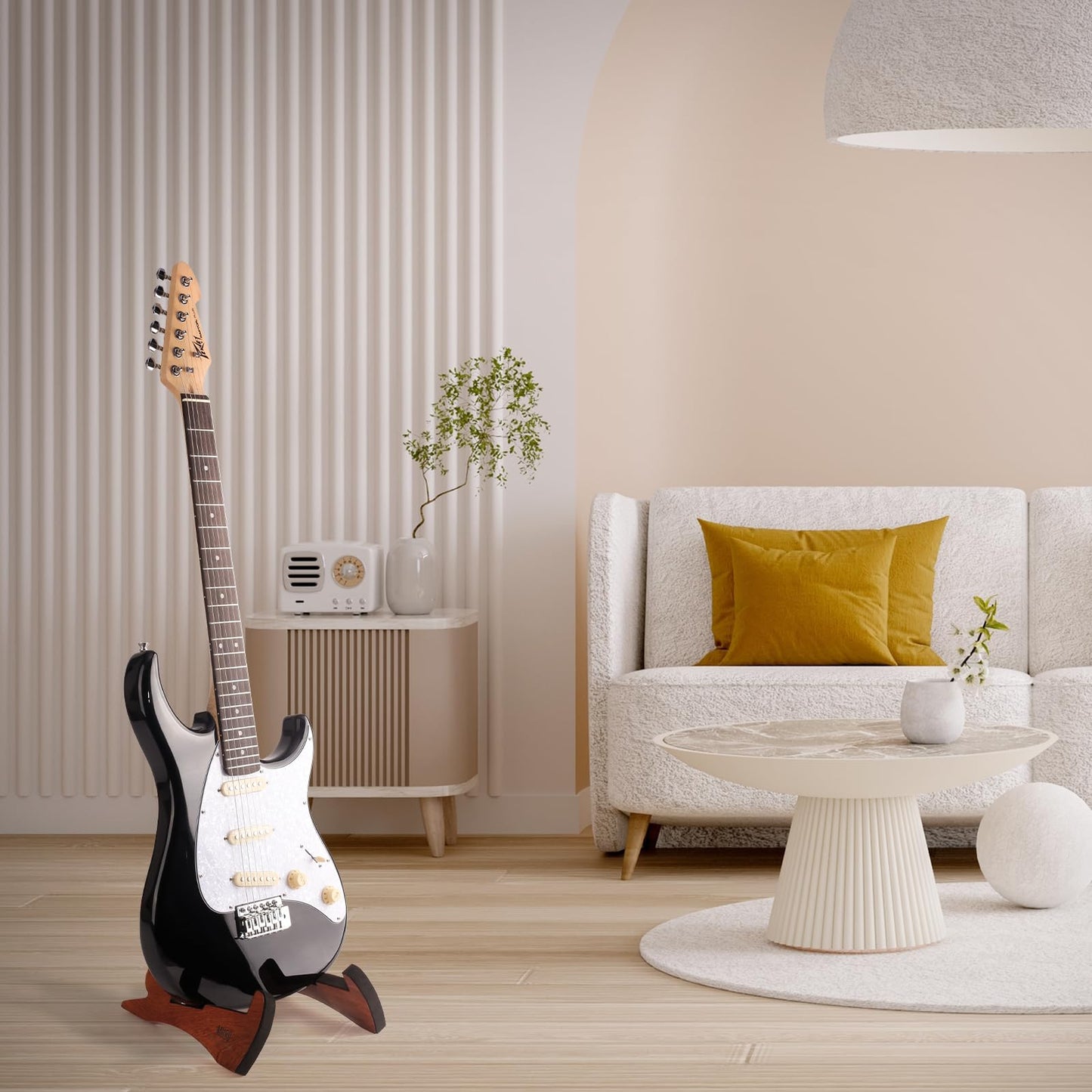 MUSO Folded Guitar Stand, Natural Wood, Rabbit-Shape, Lightweight and Portable, For Guitar, Bass,Ukulele, Banjo,Cello, Viola,Violin and Mandolin (Rose Wood)