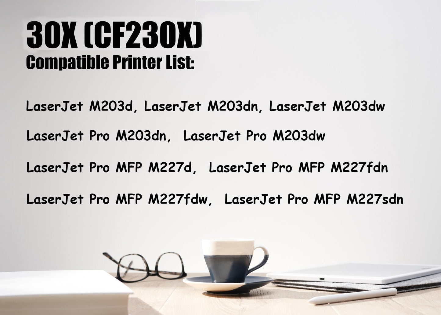 Ultra Toner® Compatible Replacement for HP 30X CF230X Toner Cartridge High Yield of 30A CF230A - Laserjet M203d M203dn M203dw Pro M203dn M203dw M227d MFP M227fdn MFP M227fdw MFP M227sdn (2PK)