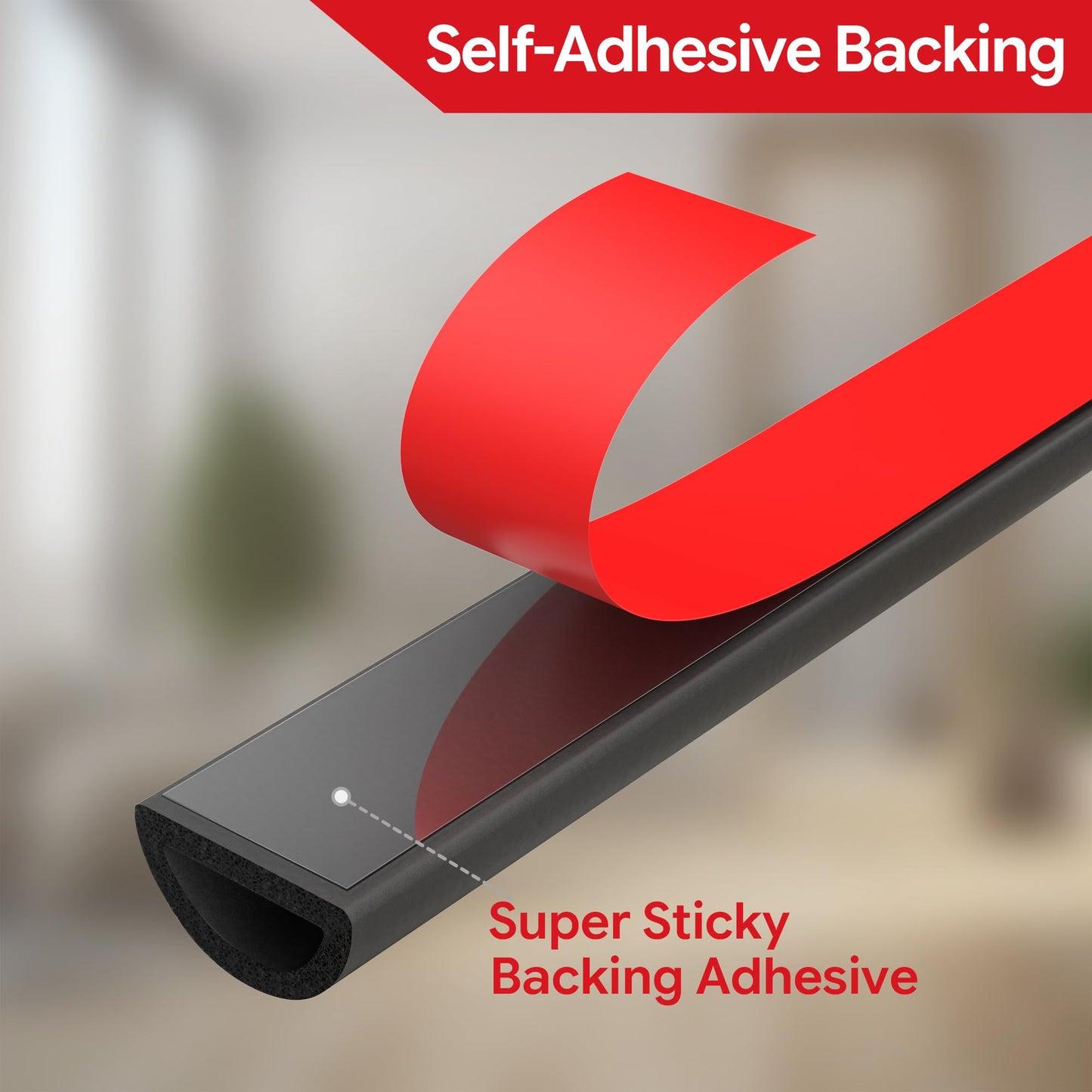 UIOCSSC 26 Feet D-Shaped EPDM Rubber Weather Stripping Door Seal, Red, W:0.75"; H:0.375" for Door and Window, RV, Boat, Auto, Truck, Marine