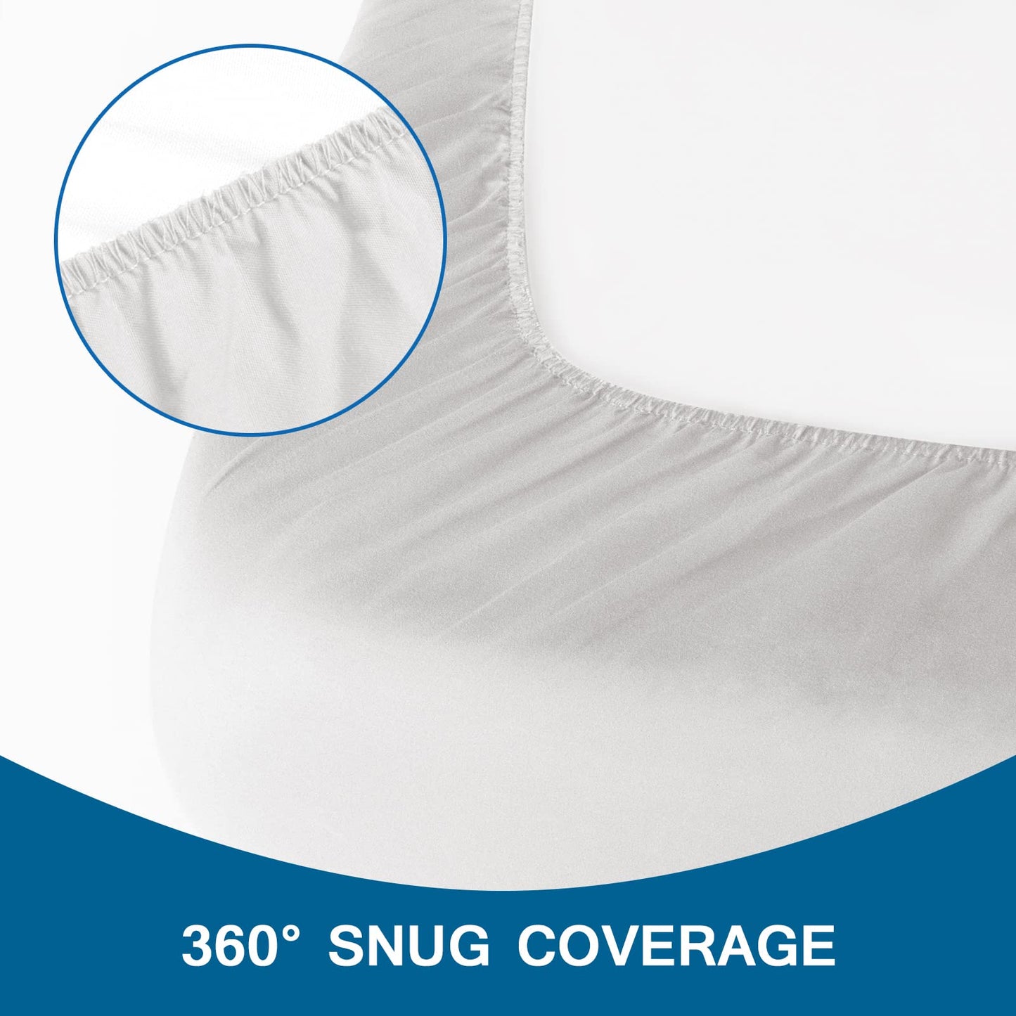 Cot Sheet 31" x 75", 2 Pack Cot Size Mattress Sheets Fitted with Narrow Twin/Camp Bunk/Rvs Bunk/Guest Beds/Army Cots/Trifold Mattress, Super Soft and Breathable Microfiber Cover, White