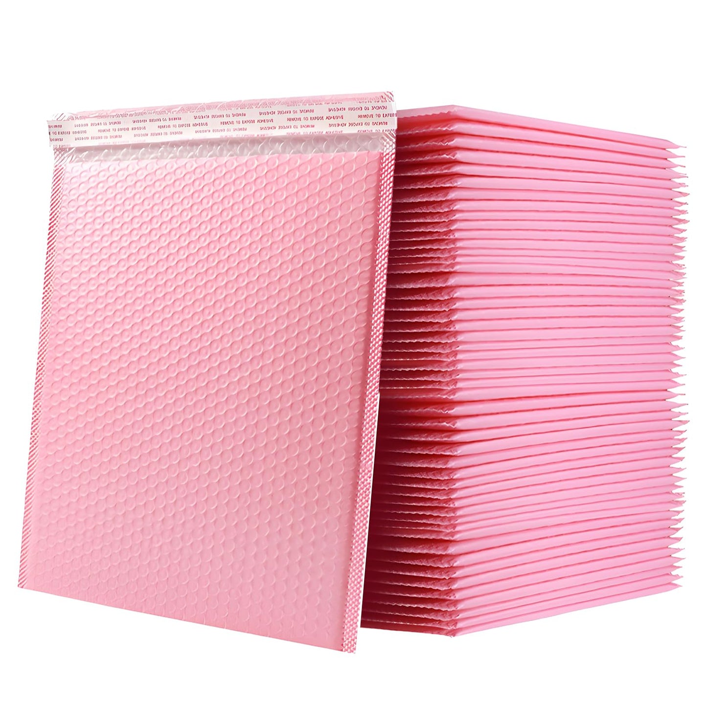 Bubble Mailers Waterproof 9 x 12 inches 50pcs Shipping Envelopes Multicolors Padded Envelopes Self Seal Adhesive (Pink_9''x12'')