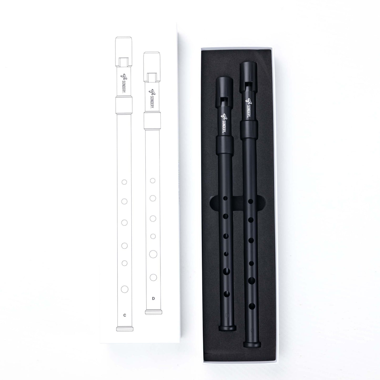 Irish Tin Whistle Set Key of C and Key of D Tin Whistle Penny Whistle ABS Plastic