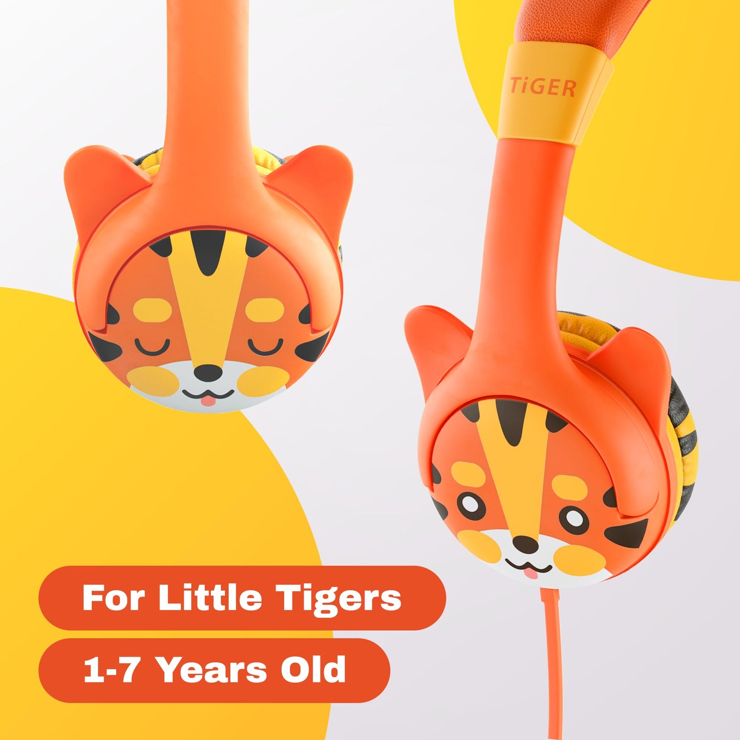 Kidrox® Premium Toddler Headphones for 1+ Year Old - iPad, Tablet, Car, Airplane, Travel, School with 85dB Volume Limit Safe, Durable, and Stylish Baby Infant Child 3.5mm Wired Headphone for Boy, Girl