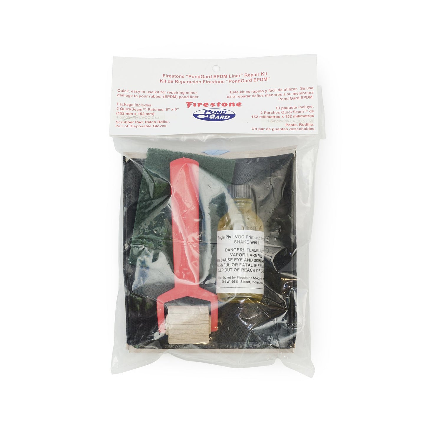 Aquascape 34968 Quick Seam EDPM Pond Liner Repair Kit by Firestone, Patches Tears, Holes and Punctures 42023 Black