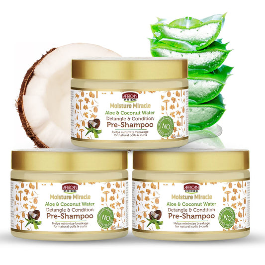 African Pride Moisture Miracle Aloe&Coconut Pre-Shampoo (3PCs)