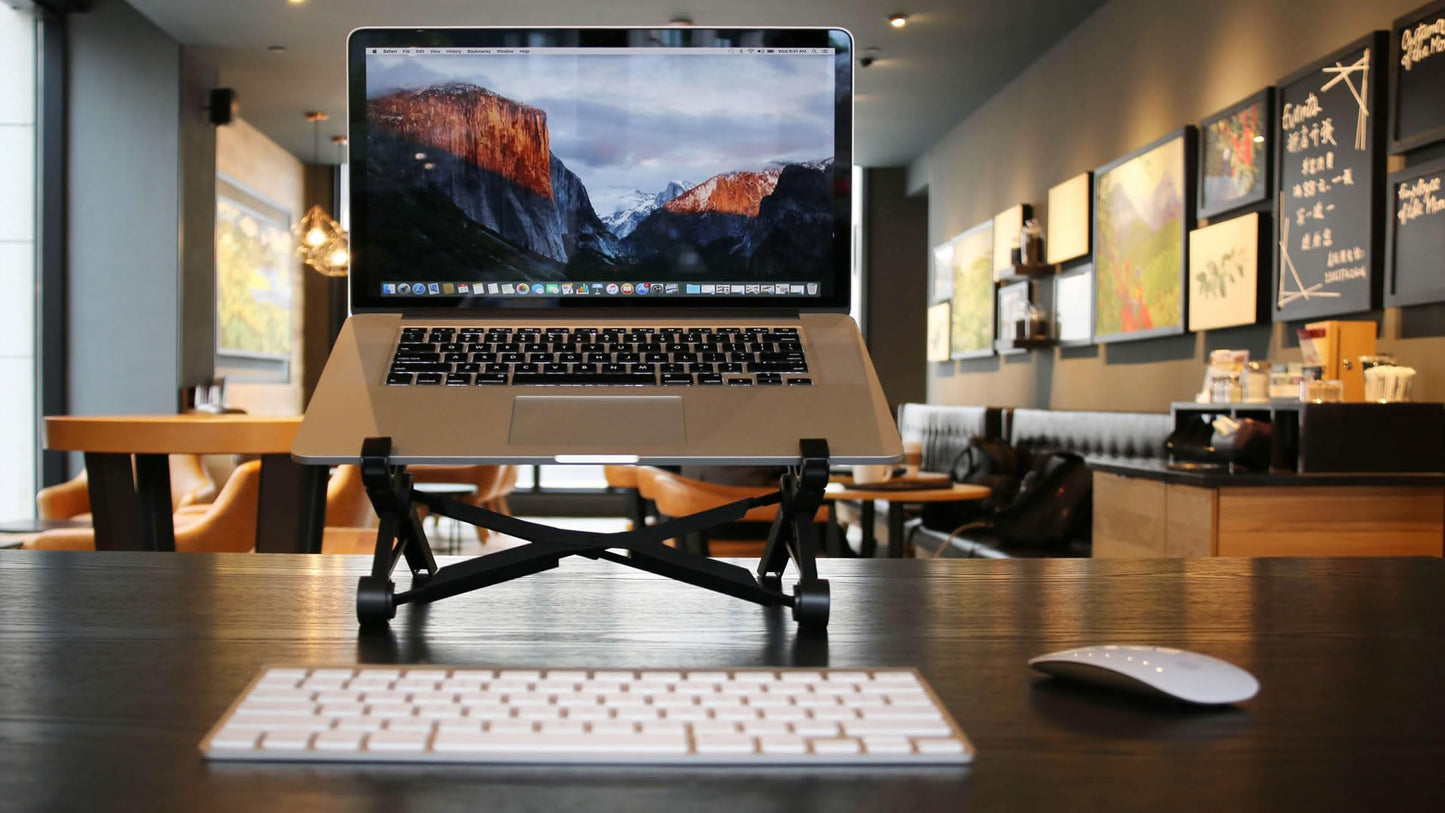 NEXSTAND K2 Laptop Stand for Desk, 8-Levels Adjustable Height Ergonomic Laptop Riser, Ventilated Computer Stand Holder Compatible with MacBook Air Pro, Dell, 10-17” Laptops