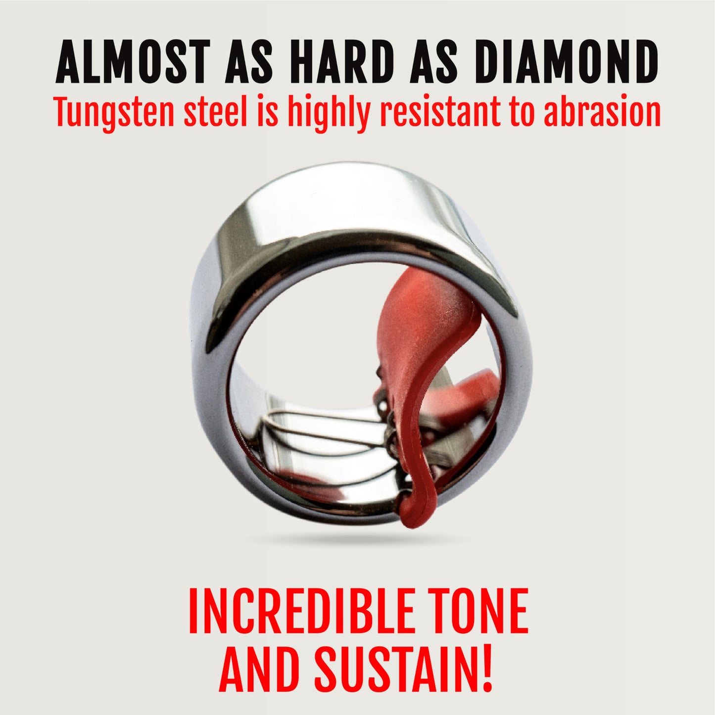 Black Mountain Slide Guitar Rings - Made From Tungsten Steel. Acoustic Guitar Slide, Electric Guitar Slide, Bass, Ukulele, and More. Almost as Hard as Diamond, Smooth Surface Finish, New Invention.