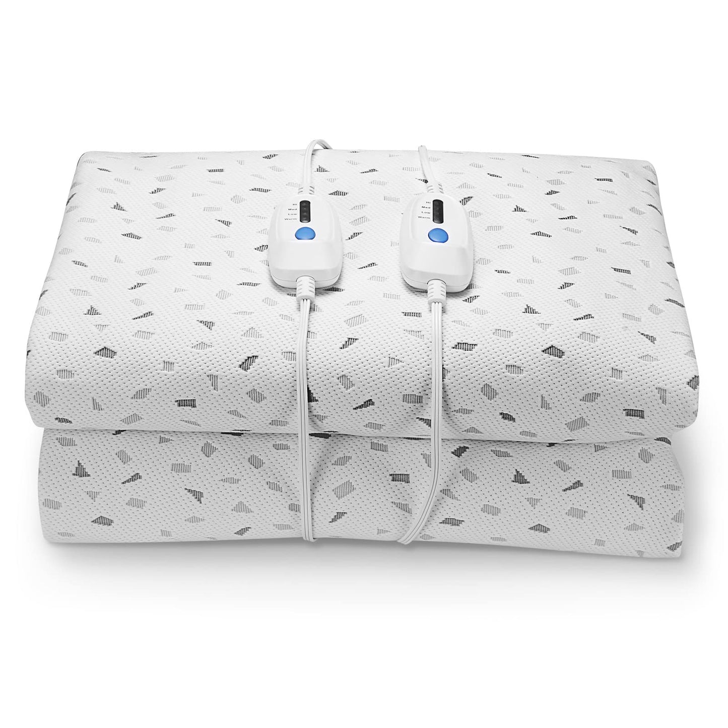 Heated Mattress Pad Queen Size 60" x 80", Electric Underblanket Mattress Cover Bed Warmer Fit up to 15" Deep Pocket, Dual Control with 4 Heat Settings, Auto Off & Fast Heating & Machine Washable