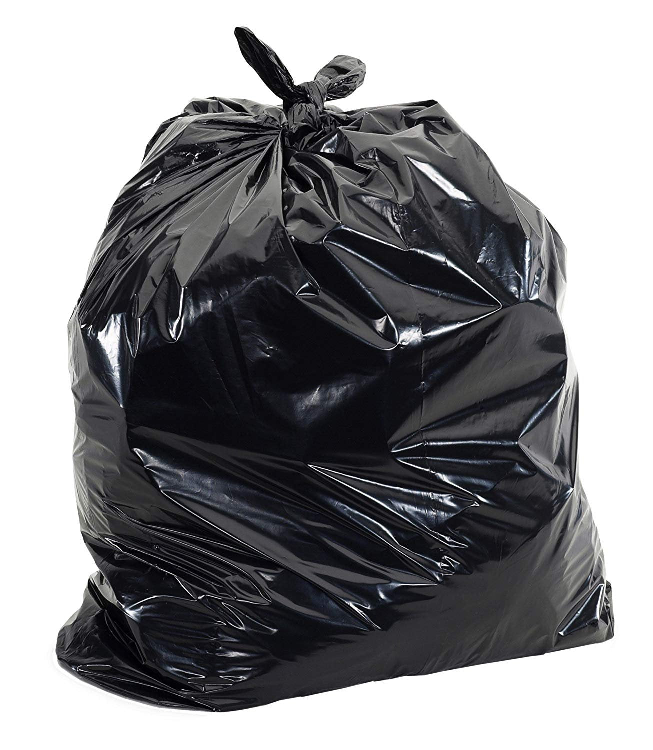 Aluf Plastics RCM-3858 Coex + Microban Low Density Blend Star Seal Bag on Coreless Roll, 55-60 Gallon Capacity, 58" Length x 38" Width, 45 lbs Max Load, Black (Pack of 100)