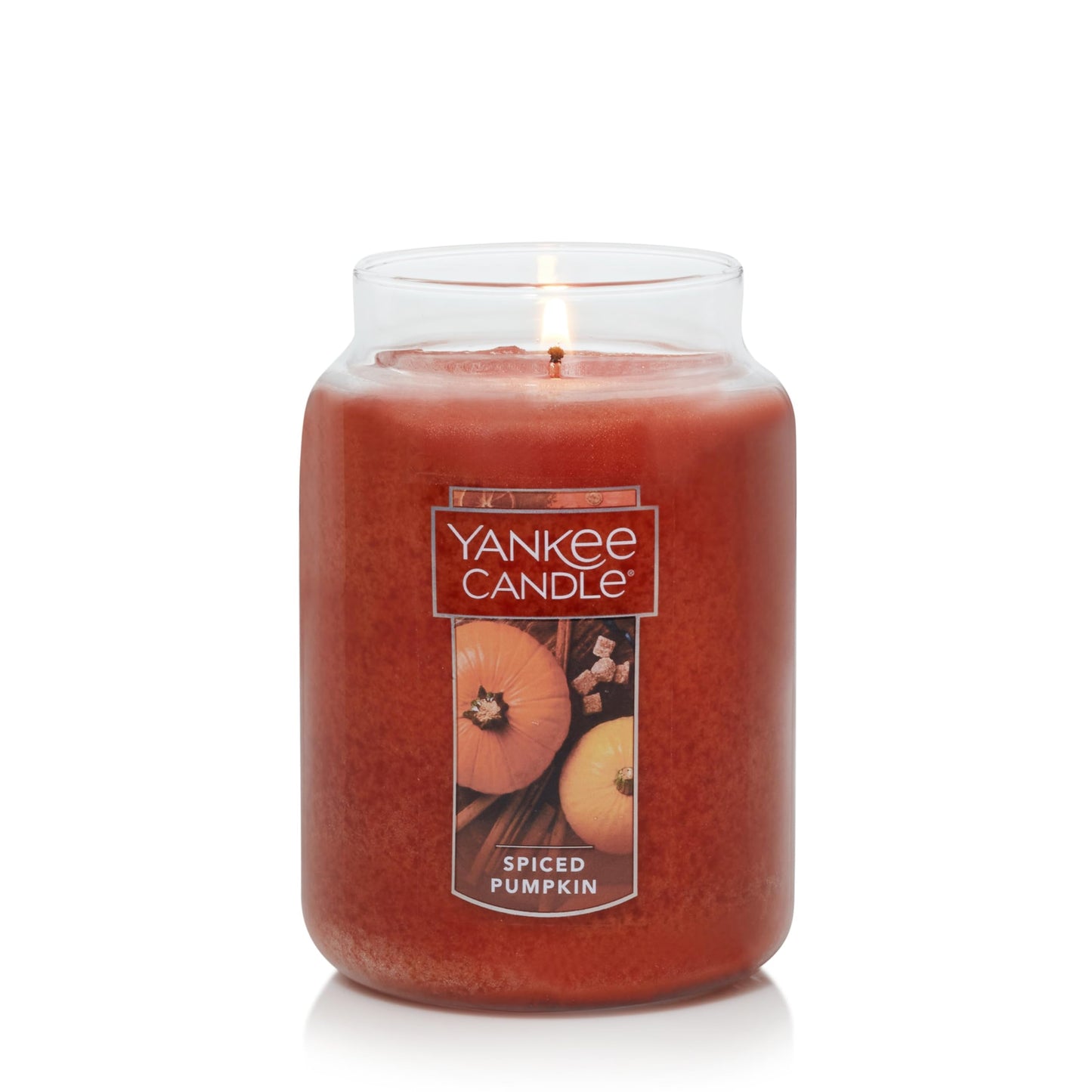Yankee Candle Scented Candle, Spiced Pumpkin, Original Large Jar Candle, 110-150 Hours of Burn Time, 22 oz.