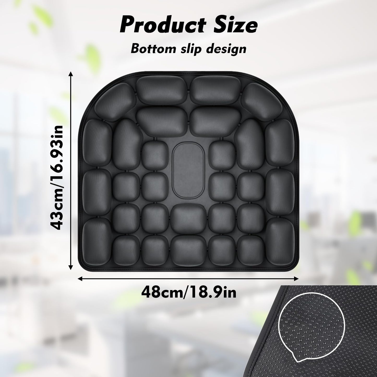 Inflatable Travel Seat Pressure Cushion, 3D Air Cushions for Airplane Car Wheelchair Office, Portable Ergonomic Cushion for Pressure Relief, Wheelchair Accessories