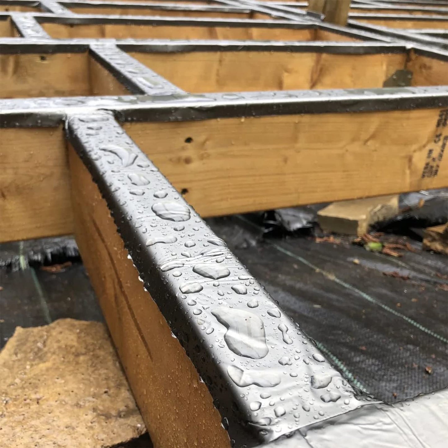 6 Pack Deck Joist Tape for Decking,1 5/8" X 50' Butyl Joist Tape for Flashing,Deck Joists Tape for Beams,Protect Butyl Joist Seal Deck Tape, Deck Tape Joist Butyl