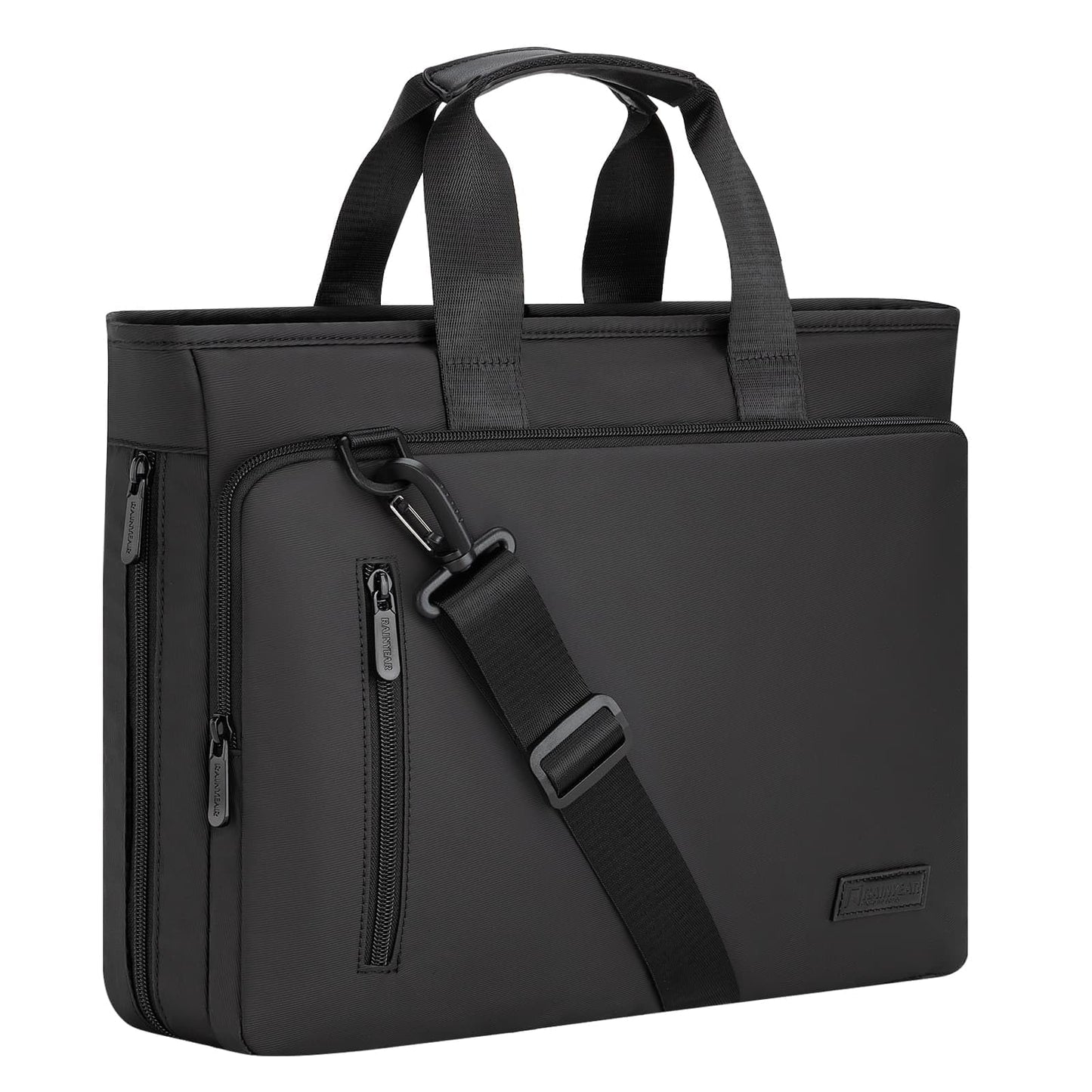 RAINYEAR 15.6 Inch Laptop Bag for Men Women, Waterproof Expandable Laptop Shoulder Bag Large Capacity Computer Carrying Bag Briefcase
