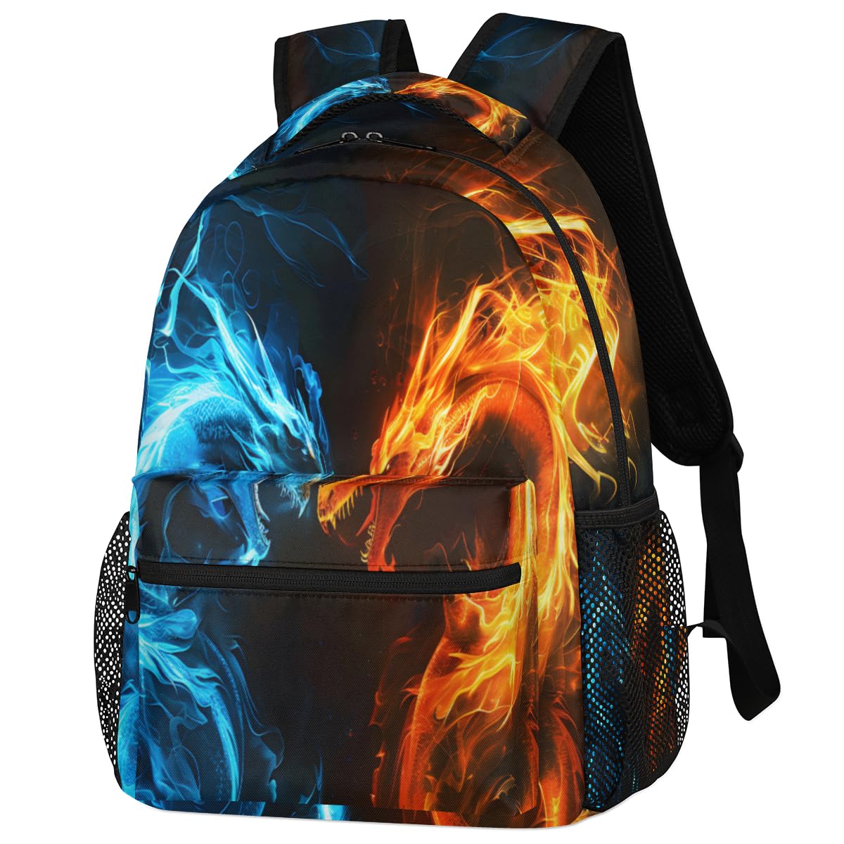 Pardick Backpacks Boys Girls, Lightweight School Backpack Laptop College Bookbag, A:abstract Dragon, 16 Inch, Modern