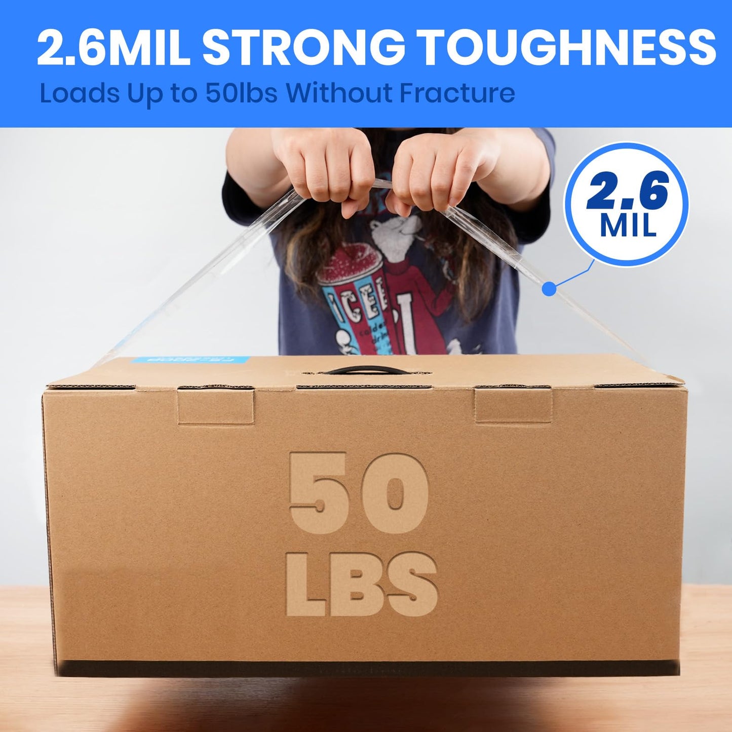 ADHES Heavy Duty Packing Tape Clear Packaging Tape for Moving Shipping Boxes, Box Tape Rolls Refills, Total Length of 600M with 4.8cm Width,2.6Mil Thickness
