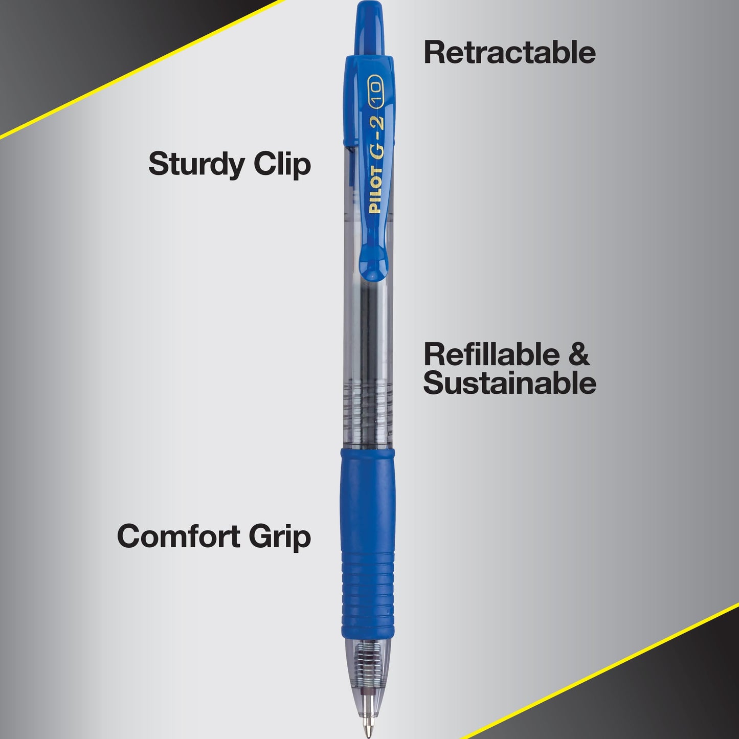 PILOT G2 Premium Gel Roller Pen, Retractable and Refillable, Bold Point 1 mm, Blue Ink, 36 Count