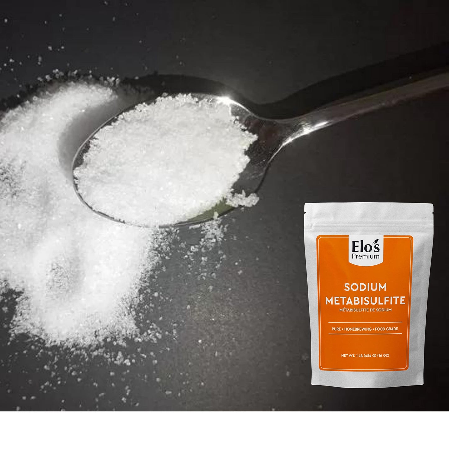 Sodium Metabisulfite (1lb)| Packed in Canada| 100% Pure Food-Grade and Kosher Friendly Additive| Preservative and Antioxidant; Used for Homebrewing, Winemaking, Baking and Fruits; Equipment Sanitizer| by Elo’s Premium