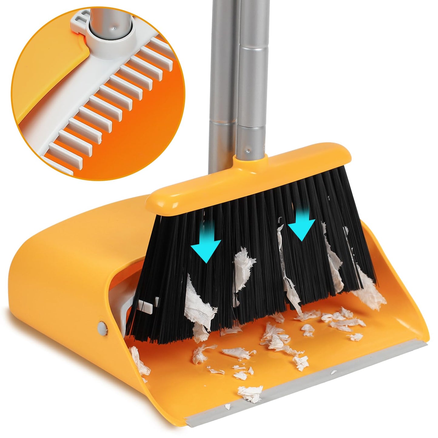 Yellow Broom and Dustpan Set