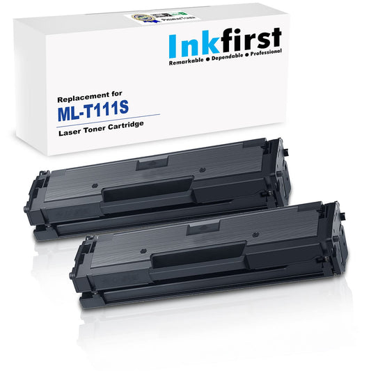 2 Inkfirst Compatible Toner Cartridges Compatible with Samsung D111S (MLT-D111S) D111S Black Xpress M2020 M2020W M2021 M2021W M2022 M2022W M2070 M2070F M2070FW M2070W M2071 M2071FH M2071W