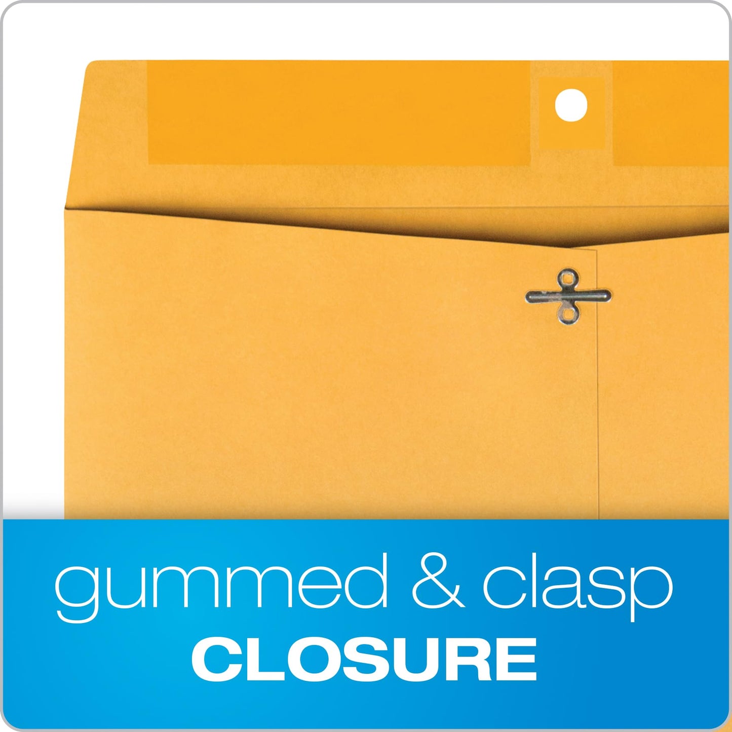 Quality Park Park Clasp Envelopes, 12 X 15.5-Inch, Brown Kraft, Box of 100 (37810)