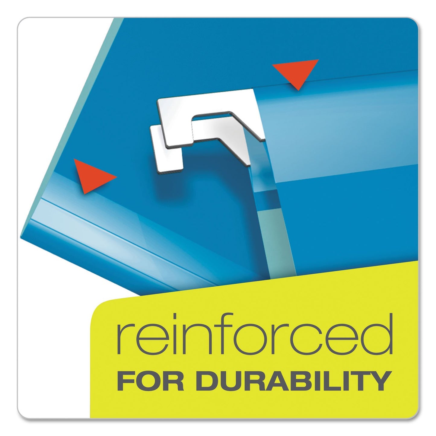 Pendaflex Extra Capacity Reinforced Hanging Folders, Legal Size, Blue, 25 per Box (04153X2 BLU)