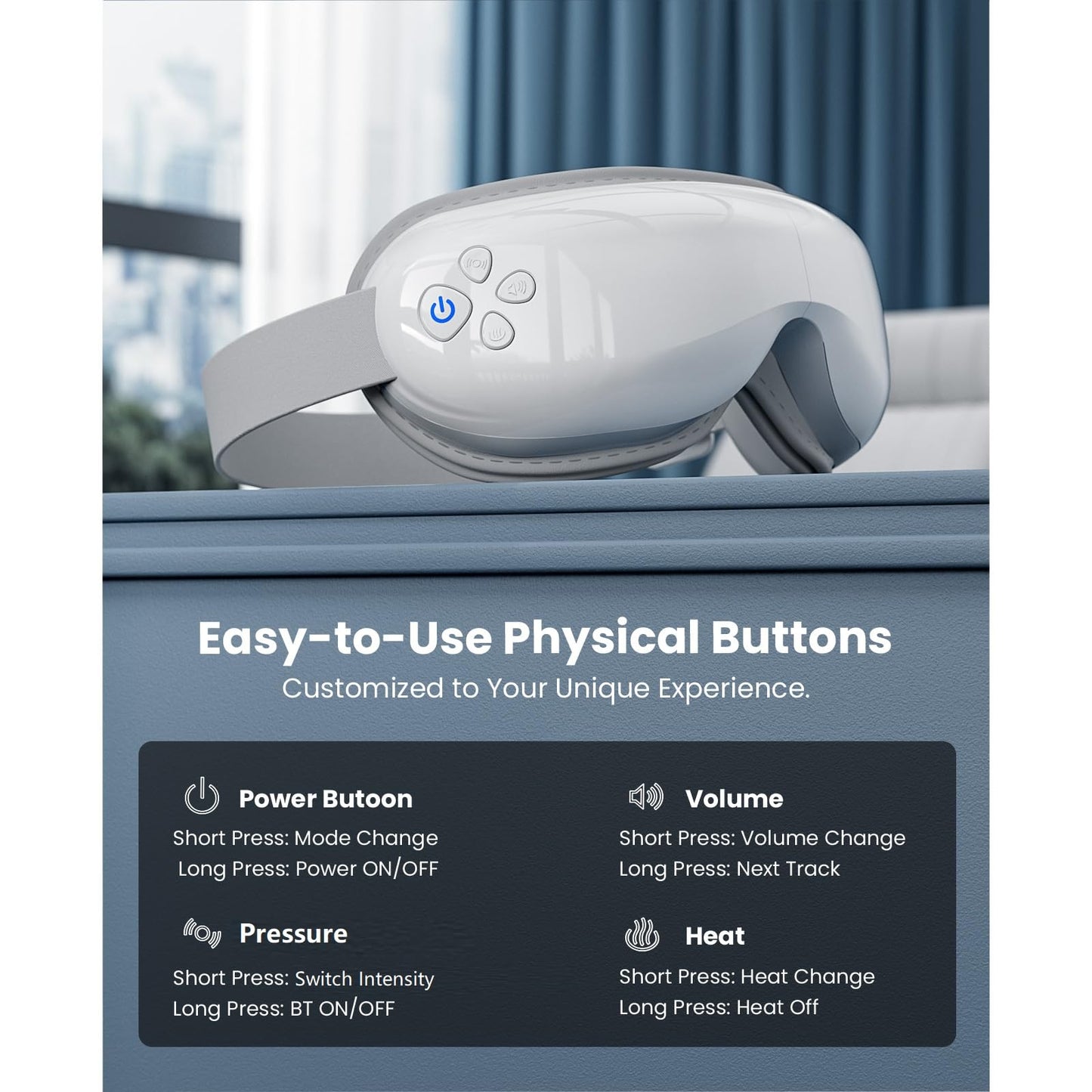 Bob and Brad EyeOasis 3 Electric Eye Mask with Heat and Cooling, Rechargeable Sleep Eye Mask for Relaxation, Birthday Christmas Gift for Women Men