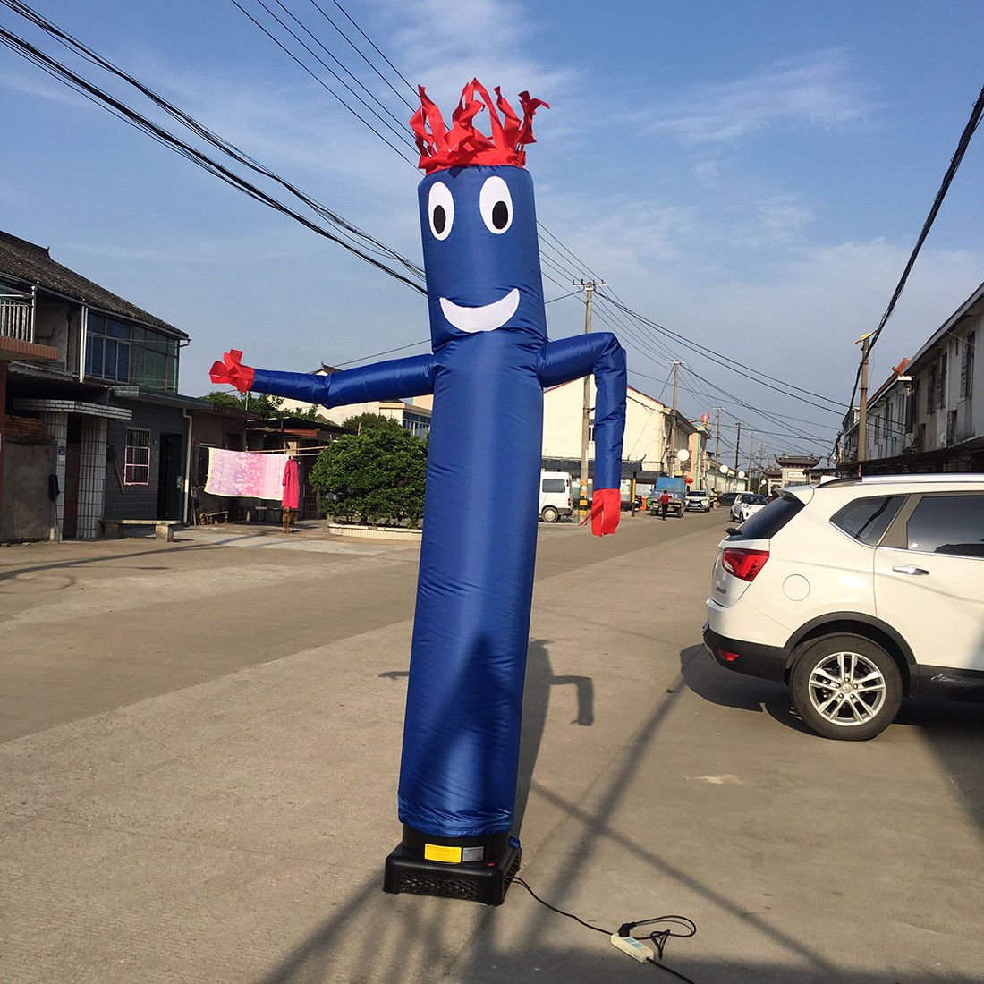 20ft Advertising Inflatable Tube Man Blow Up Giant Fly Puppet Waving Arm Guy Decorative Signs for Business Store Party (Not Include 18" Blower)