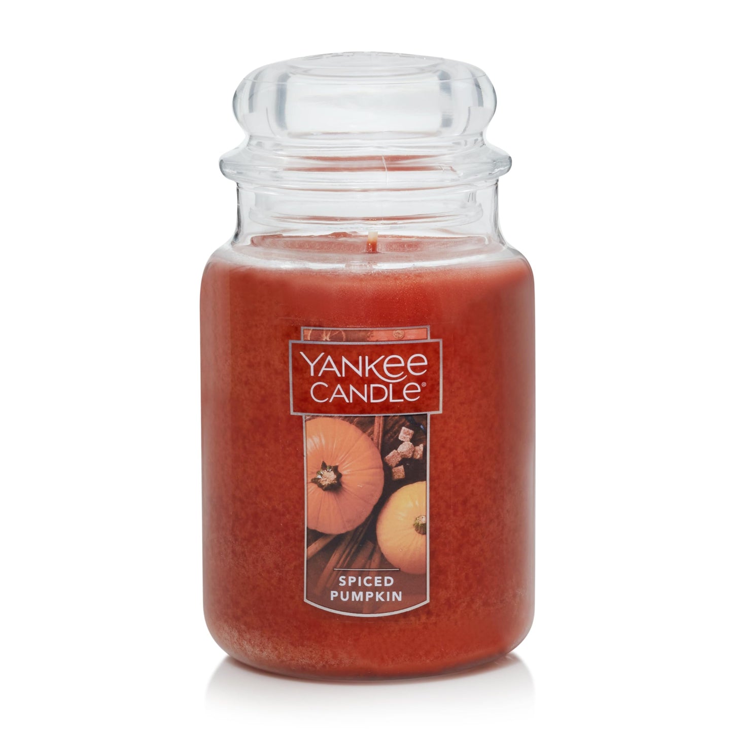 Yankee Candle Scented Candle, Spiced Pumpkin, Original Large Jar Candle, 110-150 Hours of Burn Time, 22 oz.