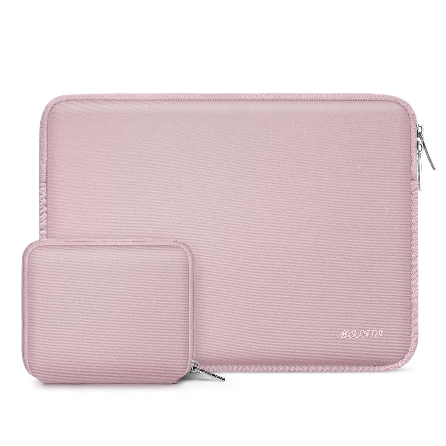 MOSISO Laptop Case 18.5 inch, 18-18.5 inch Laptop Sleeve Bag Compatible with ASUS Gaming Monitor HP Dell Lenovo Notebook, Neoprene Computer Sleeve Bag with Small Case, Baby Pink