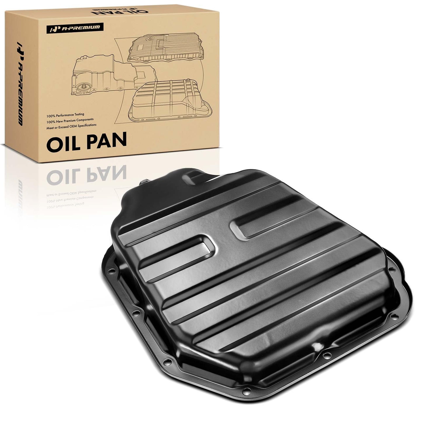 A-Premium Lower Engine Oil Pan Sump with Drain Plug Compatible with Nissan Rogue 2008-2013, Rogue Select 2014-2015, 2.5L Gas