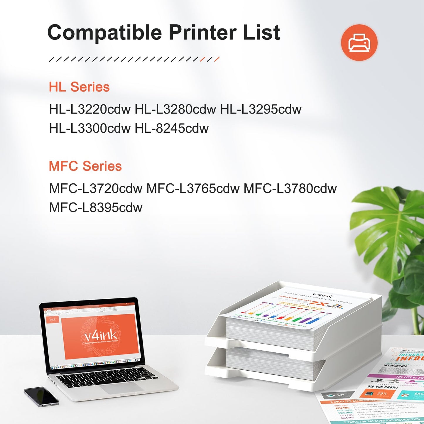 TN229XL TN229 XL High Yield Toner Cartridge Compatible Replacement for Brother TN229XL TN-229XL Use in HL-L3220CDW L3280CDW L3300CDW MFC-L3720CDW MFC-L3780CDW L3765CDW Printer (TN229XLBK 2 Pack)