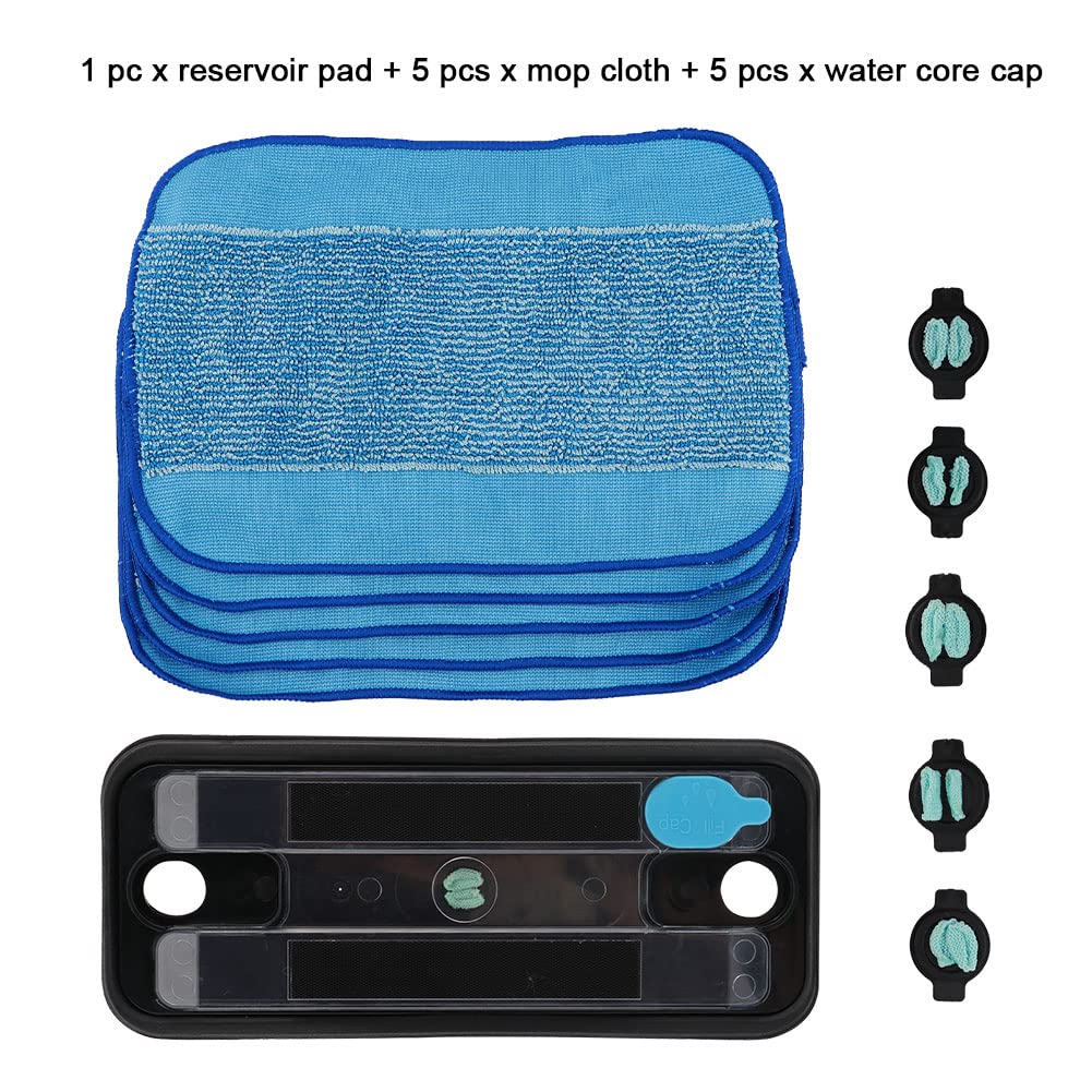 Tookie 11pcs Reservoir Pad Set, Vacuum Cleaner Mop Pad Compatible for Braava 380 380T 380T, Reservoir Pad Wick Cap & Mop(Size:11pcs)
