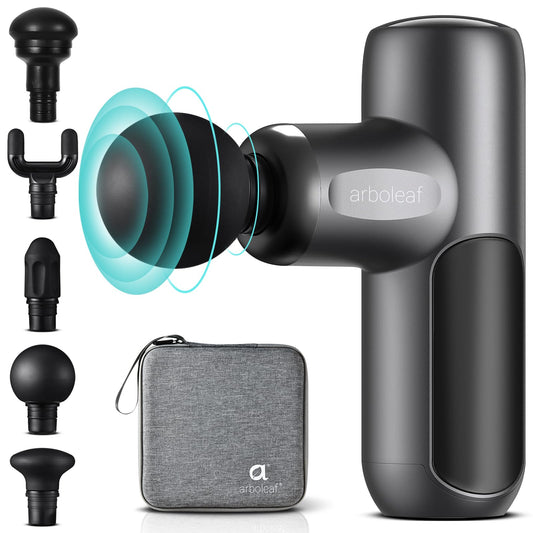 arboleaf Mini Muscle Gun Deep Tissue, Percussion Muscle Relax Gun for Back Pain Relief, Small Relaxer with Case Travel, Handheld, Quiet, Portable, Gifts for Him Her