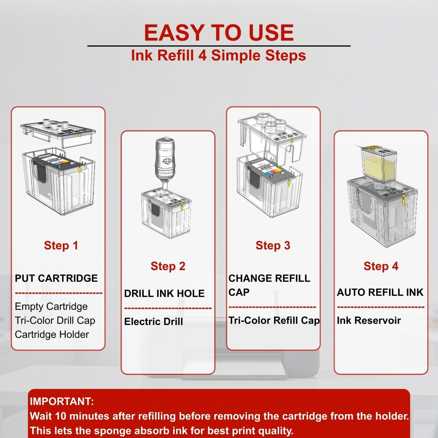 275XL 276XL Ink Refill Kit for Canon 276XL 275XL Ink Cartridges for Canon PIXMA TS3720 Ink TR4720 TR4725 TS3722 TR4700 TS3522 TS3500 TS3520 TS3700, 9 Pack (3BK/2C/2M/2Y)