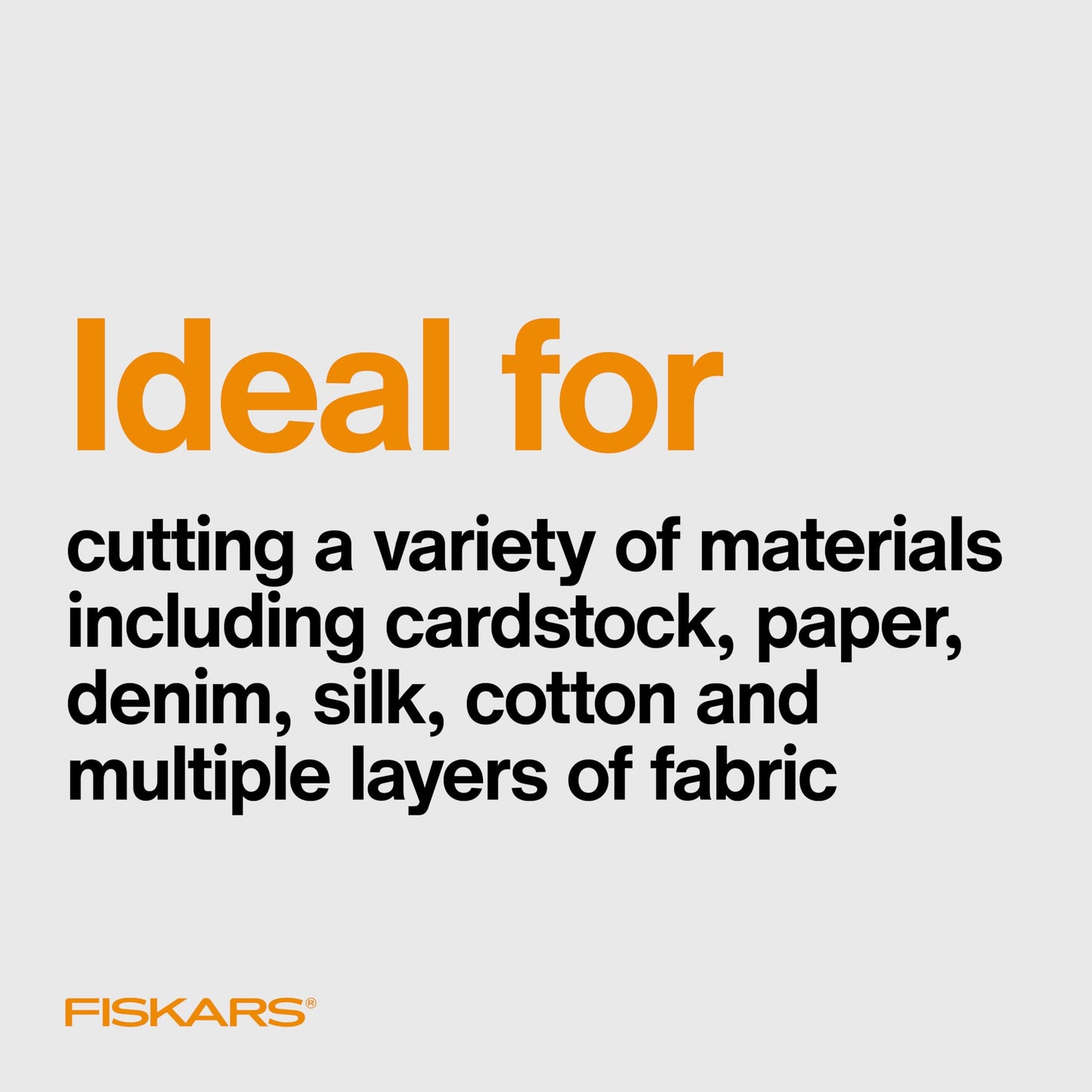 Fiskars 8-Inch Quality Forged Razor-Edged Bent Scissors, Gray