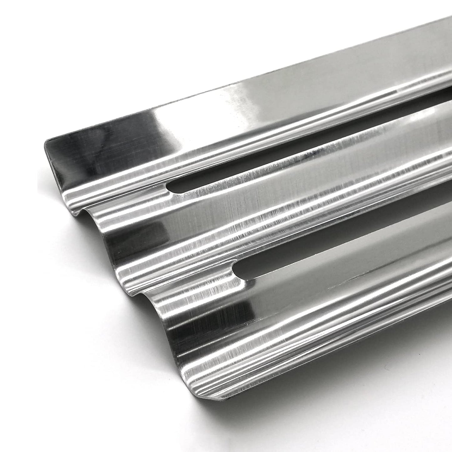 WEMEIKIT 3 Pcs BBQ Heat/Sear Plate Replacement Part for Napoleon Gas Grills as LEX, Legend, Mirage, Lifestyle Series of 485, 605, 730 Models, 16 1/2 x 6” Stainless Steel Heat Shield Flame Tamer