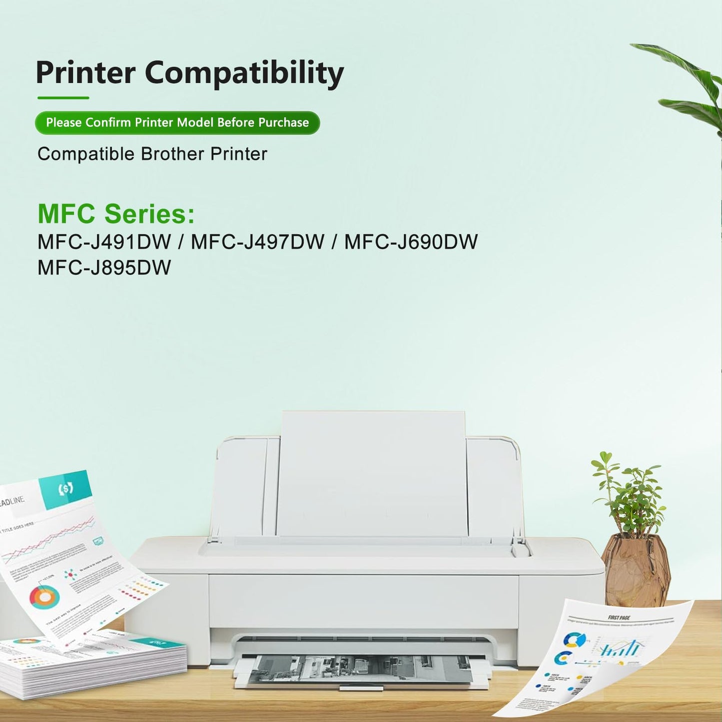 LC3013 Ink Cartridges Compatible for Brother LC3013 LC3011 LC3013XL LC-3013 to Work with Brother MFC-J491DW MFC-J497DW MFC-J895DW MFC-J690DW (3 Black, 3 Cyan, 3 Magenta, 3 Yellow),12 Pack