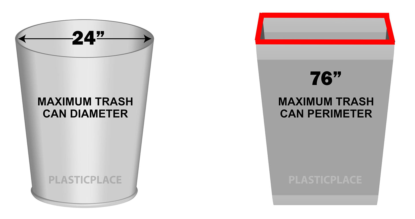 Plasticplace Green Trash Bags, 55-60 Gallon 100 / Case 1.2 Mil