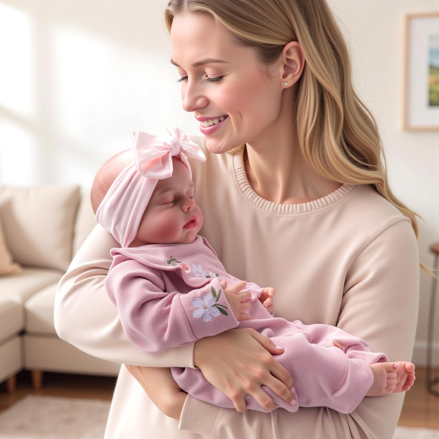 BABESIDE Lifelike Reborn Baby Dolls - 20 Inch Realistic Newborn Baby Doll Sleeping Real Life Baby Dolls Girls with Gift Box for Kids Age 3+