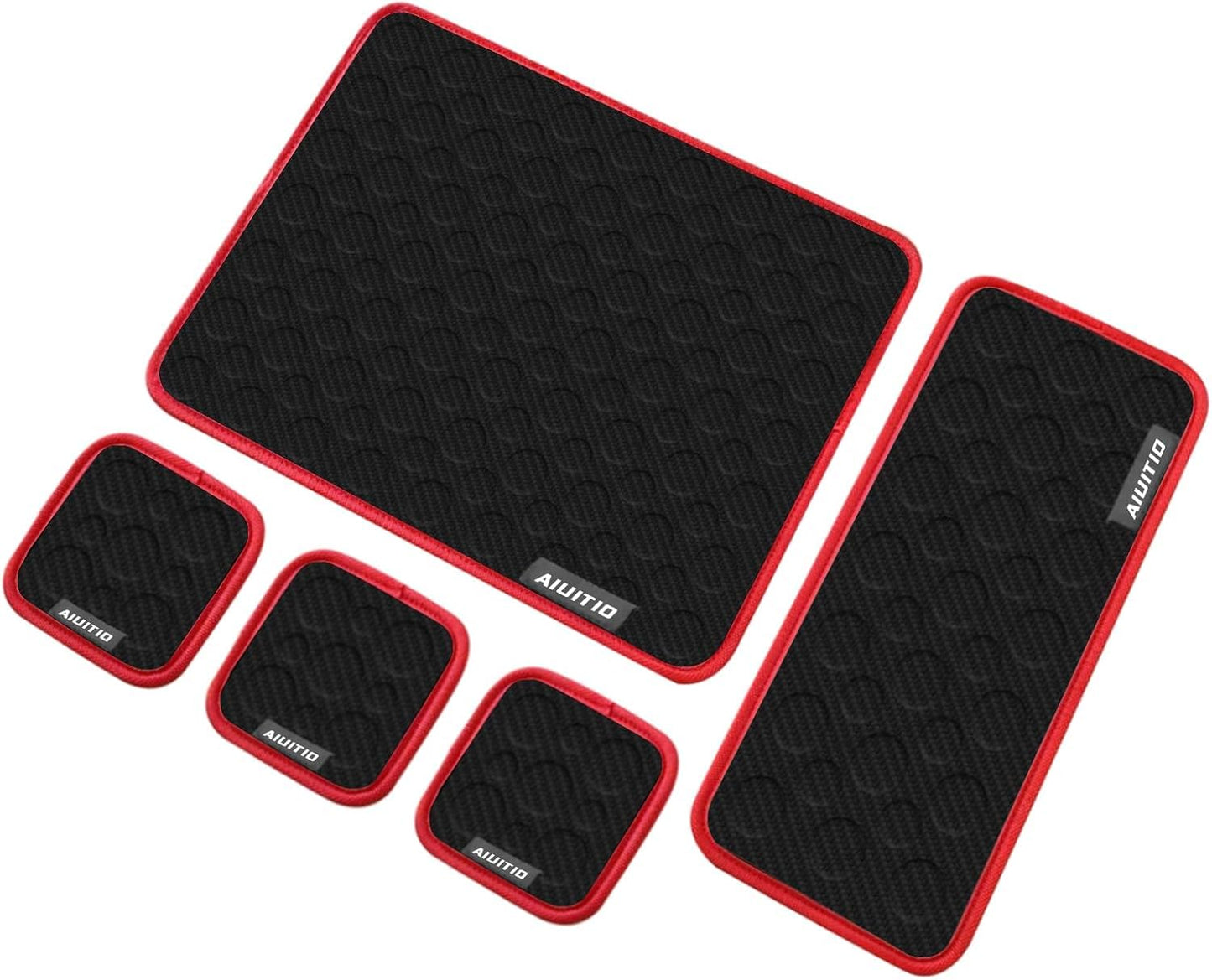AIUITIO 5 - Piece Flexible Magnetic Tool and Parts Mat,3 Sizes Flexible Magnetic Tool Holder - Thin Profile Perfect for Toolbox Drawers - Tool Holder Conforms to Body Panels