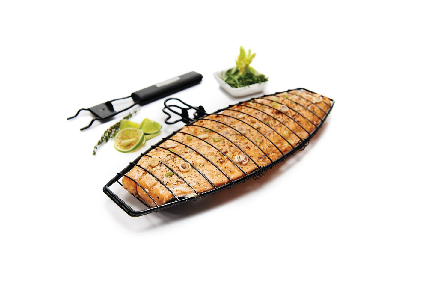 GrillPro 21015 Fish Basket with Detachable Handle