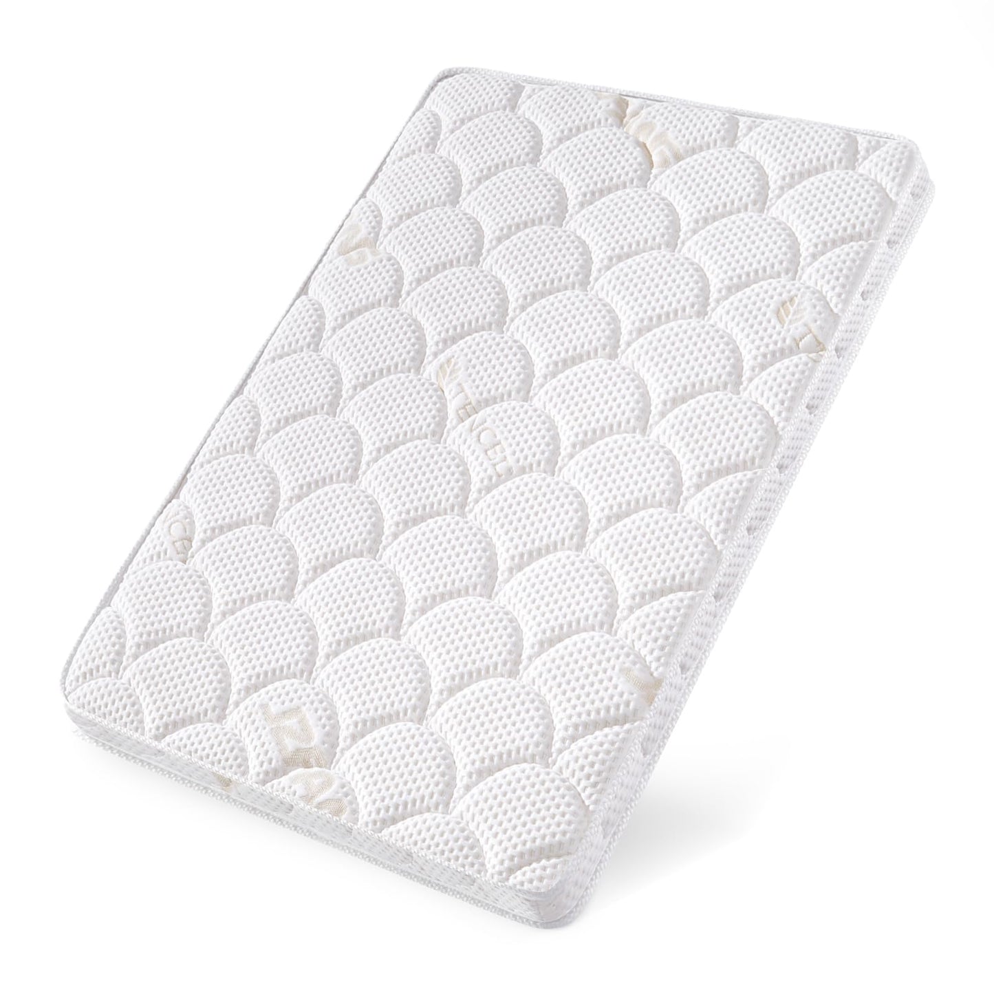 Vibe Bear Premium Pack and Play Mattress Topper 38" x 26" - Breathable, Soft, Medium Firmness Playpen Mattress Topper - Fits Pack N Play Playpens - White